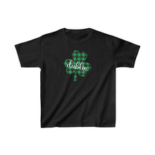 Load image into Gallery viewer, Dublin Plaid Shamrock YOUTH Tee