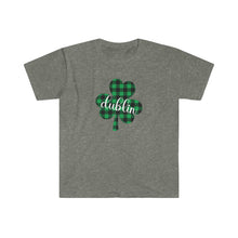 Load image into Gallery viewer, Dublin Plaid Shamrock ADULT Super Soft T-Shirt
