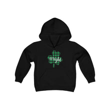 Load image into Gallery viewer, Wright Plaid Shamrock YOUTH Hoodie