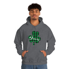 Load image into Gallery viewer, Davis Plaid Shamrock ADULT Hooded Sweatshirt