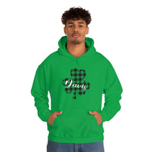 Load image into Gallery viewer, Davis Plaid Shamrock ADULT Hooded Sweatshirt