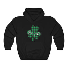Load image into Gallery viewer, Grizzell Plaid Shamrock Hooded Sweatshirt