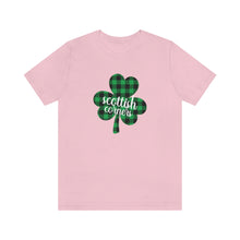 Load image into Gallery viewer, Scottish Corners Plaid Shamrock Adult Tee