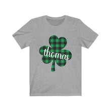 Load image into Gallery viewer, Thomas Plaid Shamrock Adult Tee