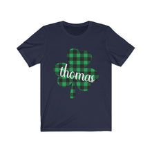 Load image into Gallery viewer, Thomas Plaid Shamrock Adult Tee