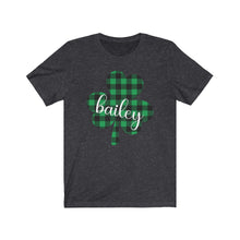 Load image into Gallery viewer, Bailey Plaid Shamrock ADULT Tee