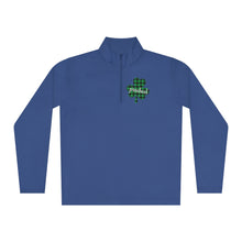 Load image into Gallery viewer, Preschool Plaid Shamrock ADULT Unisex Quarter-Zip Pullover