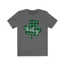 Load image into Gallery viewer, Bailey Plaid Shamrock ADULT Tee