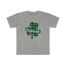 Load image into Gallery viewer, Hopewell Plaid Shamrock ADULT Super Soft T-Shirt
