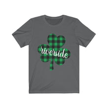 Load image into Gallery viewer, Riverside Plaid Shamrock Adult Tee