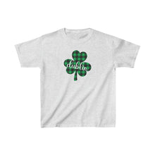 Load image into Gallery viewer, Dublin Plaid Shamrock YOUTH Tee