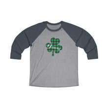 Load image into Gallery viewer, Davis Plaid Shamrock ADULT Baseball Tee