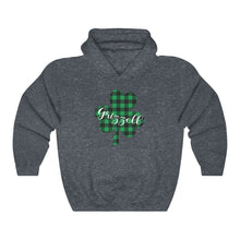 Load image into Gallery viewer, Grizzell Plaid Shamrock Hooded Sweatshirt