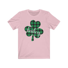 Load image into Gallery viewer, Bailey Plaid Shamrock ADULT Tee