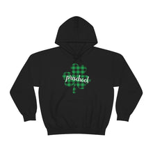 Load image into Gallery viewer, Preschool Plaid Shamrock ADULT Hooded Sweatshirt