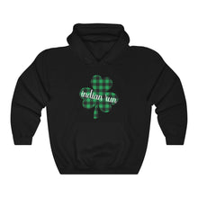 Load image into Gallery viewer, Indian Run Plaid Shamrock ADULT Hooded Sweatshirt