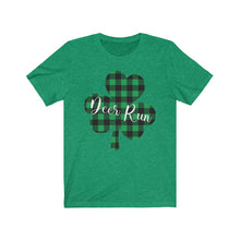Load image into Gallery viewer, Deer Run Plaid Shamrock Adult Tee