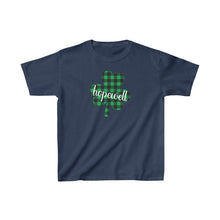 Load image into Gallery viewer, Hopewell Plaid Shamrock YOUTH Tee