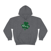 Load image into Gallery viewer, Davis Plaid Shamrock ADULT Hooded Sweatshirt