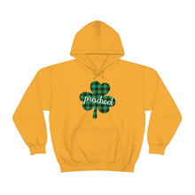 Load image into Gallery viewer, Preschool Plaid Shamrock ADULT Hooded Sweatshirt