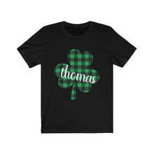 Load image into Gallery viewer, Thomas Plaid Shamrock Adult Tee
