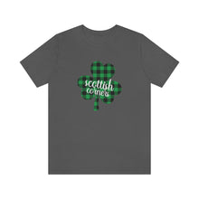Load image into Gallery viewer, Scottish Corners Plaid Shamrock Adult Tee