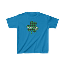 Load image into Gallery viewer, Hopewell Plaid Shamrock YOUTH Tee