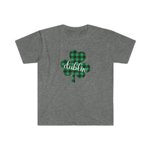Load image into Gallery viewer, Dublin Plaid Shamrock ADULT Super Soft T-Shirt