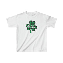 Load image into Gallery viewer, Dublin Plaid Shamrock YOUTH Tee
