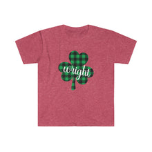 Load image into Gallery viewer, Wright Plaid Shamrock ADULT Super Soft T-Shirt