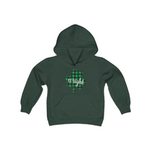 Load image into Gallery viewer, Wright Plaid Shamrock YOUTH Hoodie
