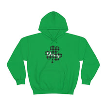 Load image into Gallery viewer, Davis Plaid Shamrock ADULT Hooded Sweatshirt