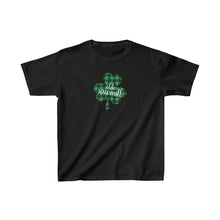 Load image into Gallery viewer, Olde Sawmill Plaid Shamrock YOUTH Tee