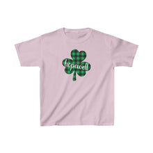 Load image into Gallery viewer, Hopewell Plaid Shamrock YOUTH Tee