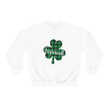 Load image into Gallery viewer, Hopewell Plaid Shamrock ADULT Super Soft Crewneck Sweatshirt
