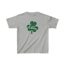 Load image into Gallery viewer, Dublin Plaid Shamrock YOUTH Tee