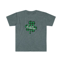 Load image into Gallery viewer, Dublin Plaid Shamrock ADULT Super Soft T-Shirt