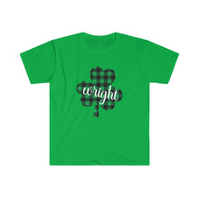 Load image into Gallery viewer, Wright Plaid Shamrock ADULT Super Soft T-Shirt