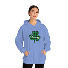 Load image into Gallery viewer, Davis Plaid Shamrock ADULT Hooded Sweatshirt