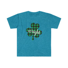 Load image into Gallery viewer, Wright Plaid Shamrock ADULT Super Soft T-Shirt