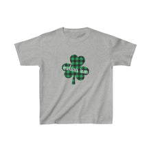 Load image into Gallery viewer, Indian Run Plaid Shamrock YOUTH Tee