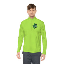 Load image into Gallery viewer, Preschool Plaid Shamrock ADULT Unisex Quarter-Zip Pullover