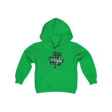 Load image into Gallery viewer, Wright Plaid Shamrock YOUTH Hoodie