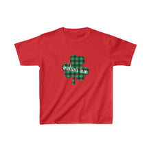 Load image into Gallery viewer, Indian Run Plaid Shamrock YOUTH Tee