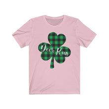 Load image into Gallery viewer, Deer Run Plaid Shamrock Adult Tee