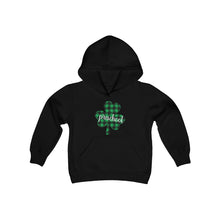 Load image into Gallery viewer, Preschool Plaid Shamrock YOUTH Hoodie