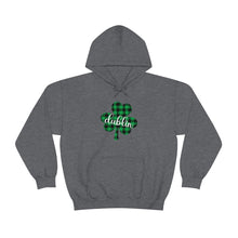 Load image into Gallery viewer, Dublin Plaid Shamrock ADULT Hooded Sweatshirt