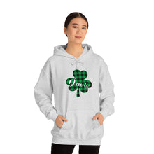 Load image into Gallery viewer, Davis Plaid Shamrock ADULT Hooded Sweatshirt