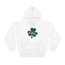 Load image into Gallery viewer, Dublin Plaid Shamrock ADULT Hooded Sweatshirt