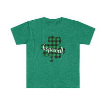 Load image into Gallery viewer, Hopewell Plaid Shamrock ADULT Super Soft T-Shirt